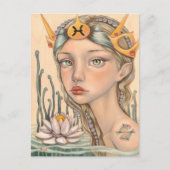 Pisces Girl Briefkaart (Voorkant)