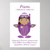 Pisces - Girl Horoscope Poster (Voorkant)