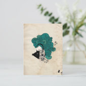 Pisces Girl Zodiac Sign Briefkaart (Staand voorkant)