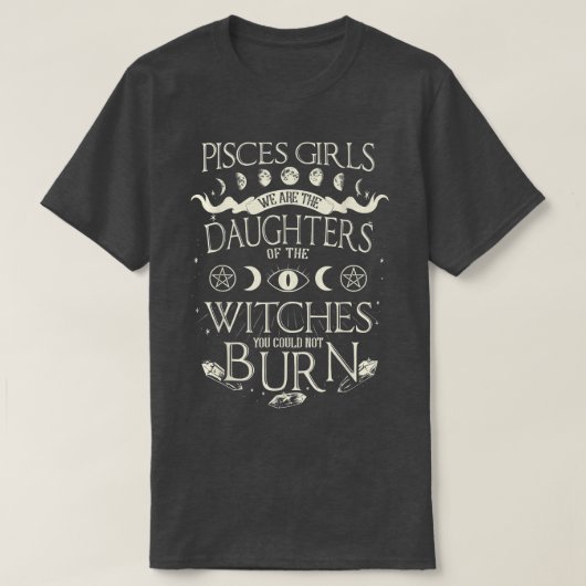 Pisces Girls we zijn de dochters van de heks T-shirt (Design voorkant)