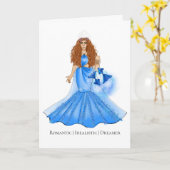 Pisces Goddess met Personality Traits Birthday Kaart (Gele Bloem)