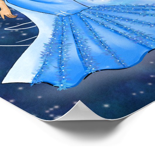 Pisces Goddess met Ruling Planet Neptune Poster (Hoek)