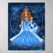 Pisces Goddess met Ruling Planet Neptune Poster (Voorkant)