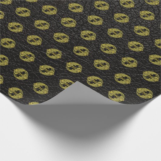 Pisces Gold op leder Cadeaupapier (Hoek)