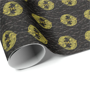 Pisces Gold op leder Cadeaupapier