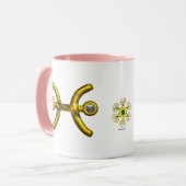 PISCES GOLD ZODIAC BIRTHDAY JEWELY MET PEARLS MOK (Voorkant links)