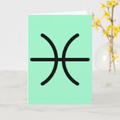 Pisces Greeting Card Kaart (Gele Bloem)