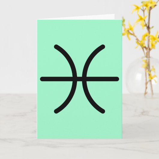Pisces Greeting Card Kaart (Gele Bloem)