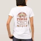 Pisces Groovy Retro Floral Rainbow T-shirt (Achterkant)