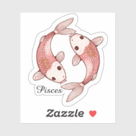Pisces Hemel Zodiac Sticker - Tweeling Vis Kunst