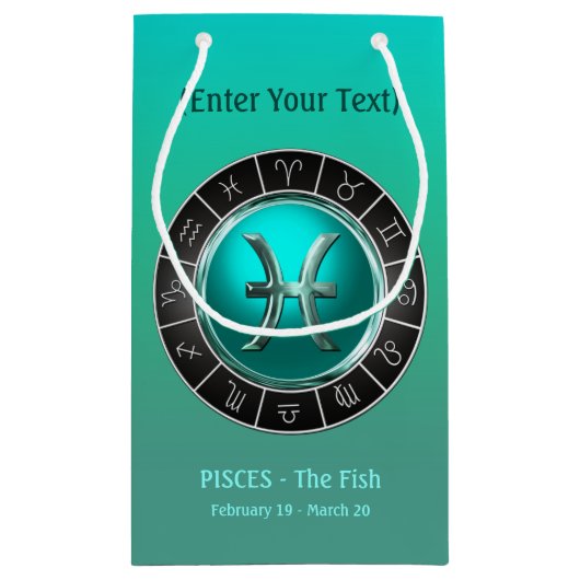 Pisces - het Horoscoopsymbool van de vis Klein Cadeauzakje (Achterkant)