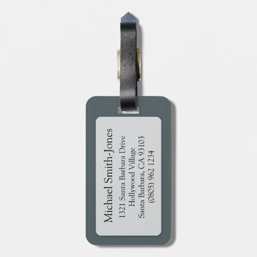 Pisces het visgrijze blauwe bagagelabel (Achterkant verticaal)