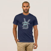 Pisces het viszodiale astrologische donkere t-shir t-shirt (Voorkant volledig)