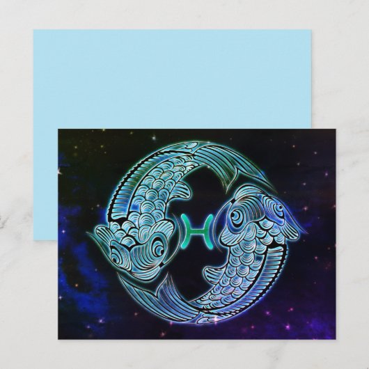 pisces het viszodiale briefkaart (Voorkant / Achterkant)