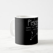 Pisces Horoscope Astrology Star Sign Birthday Gift Koffiemok (Voorkant links)