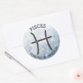 Pisces Horoscope Zodiac Astrological Sign Ronde Sticker (Envelop)