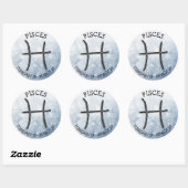 Pisces Horoscope Zodiac Astrological Sign Ronde Sticker (Vel)