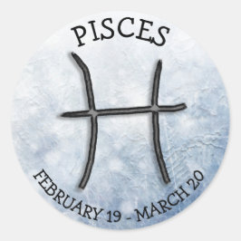 Pisces Horoscope Zodiac Astrological Sign Ronde Sticker