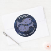Pisces Horoscope Zodiac Astrological Sign Ronde Sticker (Envelop)