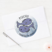 Pisces Horoscope Zodiac Astrological Sign Ronde Sticker (Envelop)