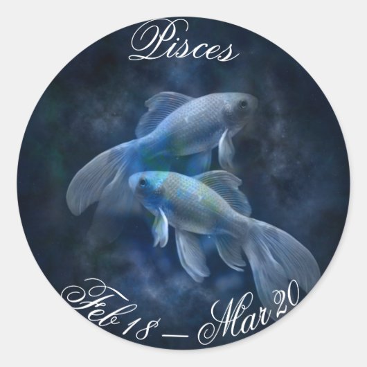 Pisces Horoscope Zodiac Astrological Sign Sticker (Voorkant)