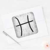 Pisces Horoscope Zodiac Astrological Sign Vierkante Sticker (Envelop)