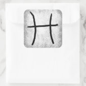 Pisces Horoscope Zodiac Astrological Sign Vierkante Sticker (Tas)
