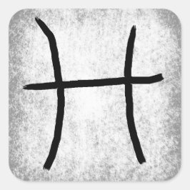 Pisces Horoscope Zodiac Astrological Sign Vierkante Sticker