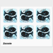 Pisces Horoscope Zodiac Astrological Sign Vierkante Sticker (Vel)
