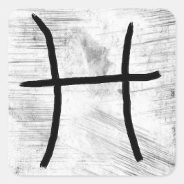 Pisces Horoscope Zodiac Astrological Sign Vierkante Sticker