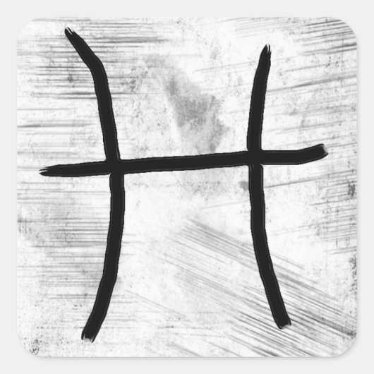 Pisces Horoscope Zodiac Astrological Sign Vierkante Sticker (Voorkant)