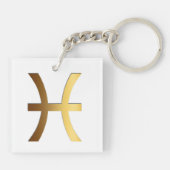 Pisces Horse Westerne Chinese astrologie Sleutelha Sleutelhanger (Achterkant)