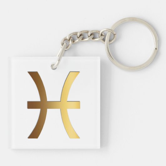Pisces Horse Westerne Chinese astrologie Sleutelha Sleutelhanger (Achterkant)