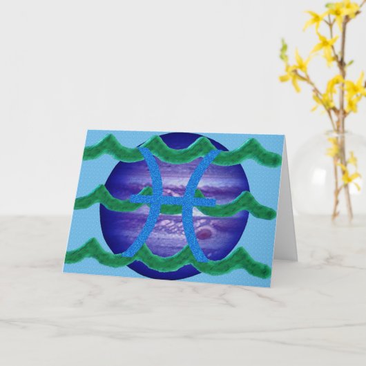 Pisces Kaart (Gele Bloem)