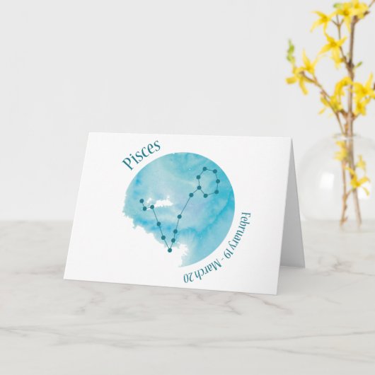 Pisces Kaart (Gele Bloem)