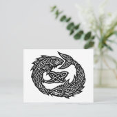 Pisces Keltisch Tweestroom‑Symbool | BurnsInHell I Briefkaart (Staand voorkant)