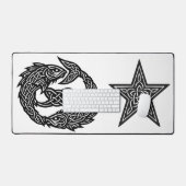 Pisces Keltisch Tweestroom‑Symbool | BurnsInHell I Bureaumat (Keyboard & Muis)