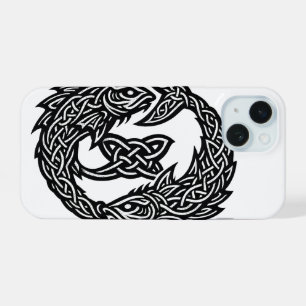 Pisces Keltisch Tweestroom‑Symbool BurnsInHell I iPhone 15 Case