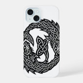 Pisces Keltisch Tweestroom‑Symbool | BurnsInHell I iPhone 15 Case (Achterkant)