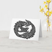 Pisces Keltisch Tweestroom‑Symbool | BurnsInHell I Kaart (Gele Bloem)