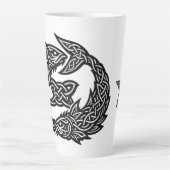Pisces Keltisch Tweestroom‑Symbool | BurnsInHell I Latte Mok (Voorkant)