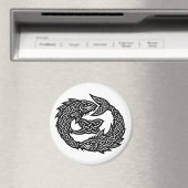 Pisces Keltisch Tweestroom‑Symbool | BurnsInHell I Magneet (Insitu (Vaatwasser))