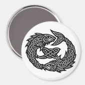 Pisces Keltisch Tweestroom‑Symbool | BurnsInHell I Magneet (Voorkant / Achterkant)