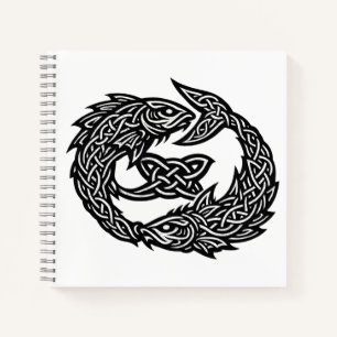 Pisces Keltisch Tweestroom‑Symbool BurnsInHell I Notitieboek