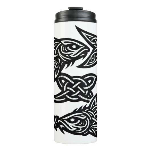Pisces Keltisch Tweestroom‑Symbool | BurnsInHell I Thermosbeker (Voorkant)
