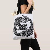 Pisces Keltisch Tweestroom‑Symbool | BurnsInHell I Tote Bag (Dichtbij)