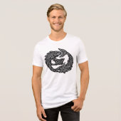 Pisces Keltisch Tweestroom‑Symbool | BurnsInHell I Tri-Blend Shirt (Voorkant volledig)