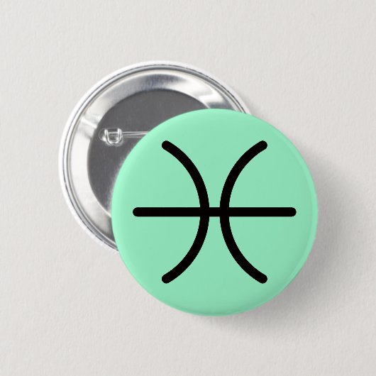 Pisces Knop Ronde Button 5,7 Cm (Voorkant /achterkant)