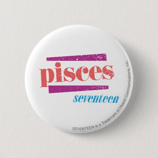 Pisces LtRoze Ronde Button 5,7 Cm (Voorkant)
