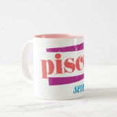 Pisces LtRoze Tweekleurige Koffiemok (Voorkant links)
